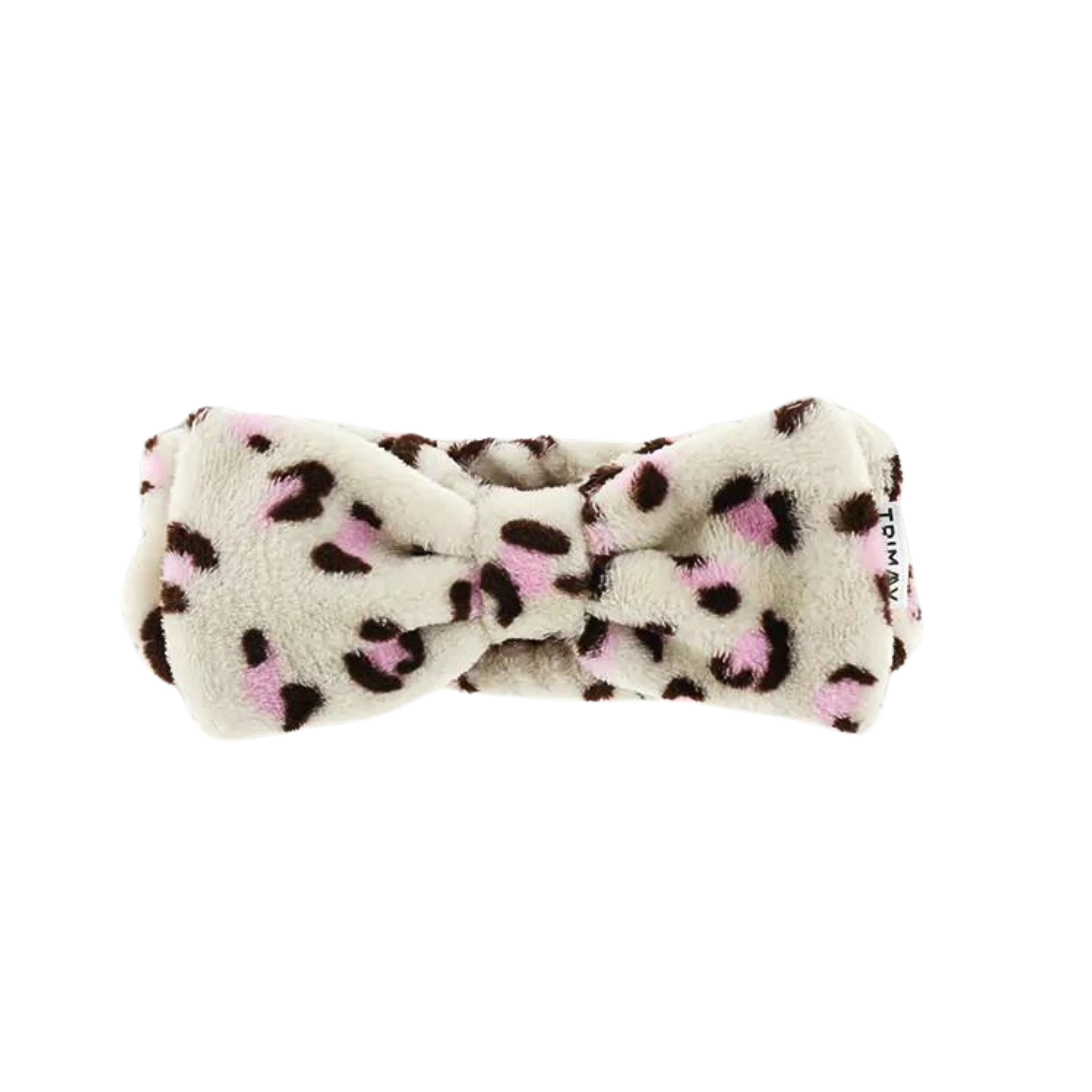 TRIMAY Leopard Big Ribbon Hair Band galvos raištis su kaspinu